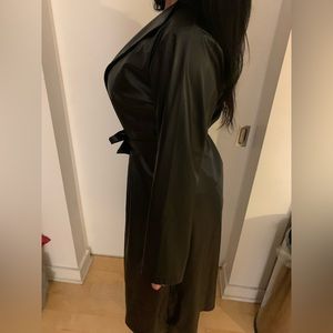FAUX LEATHER TRENCH